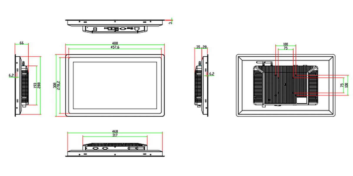 industrial panel pc touch screen