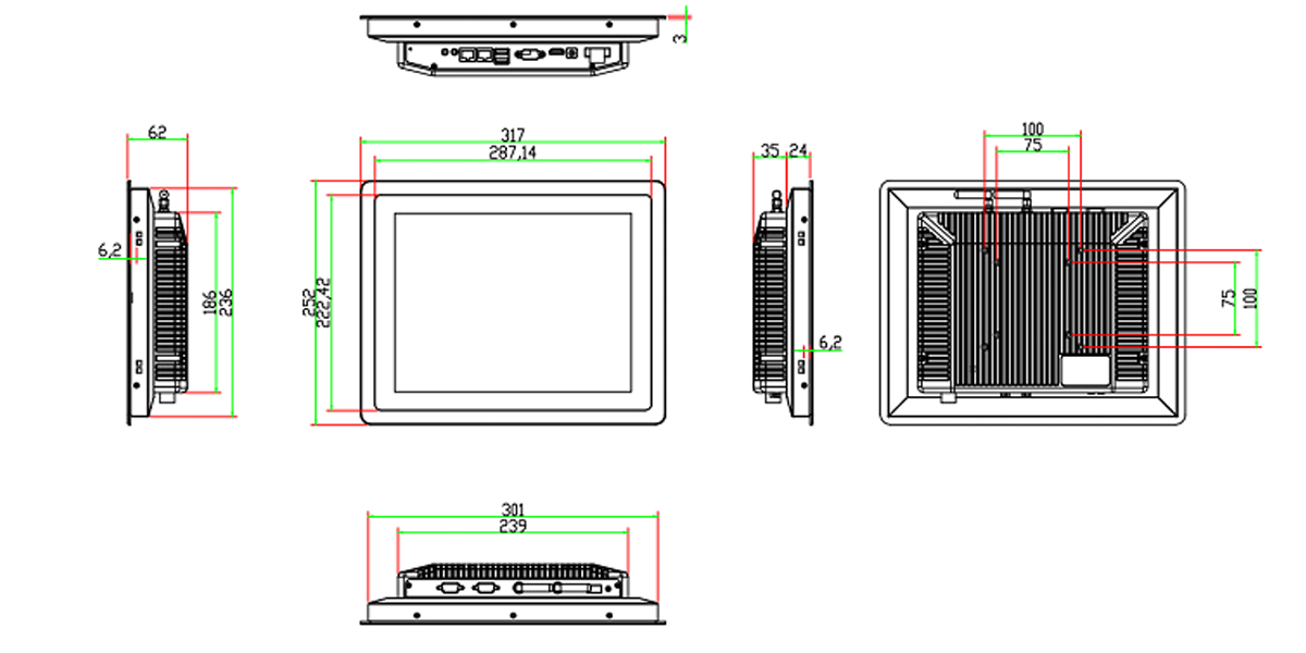 Engineering dimention drawing